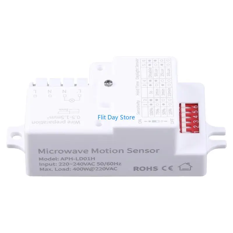 F92C AC 220V-240V/50Hz Microwave للكشف عن حركة جسم مستشعر الرادار لضوء LED