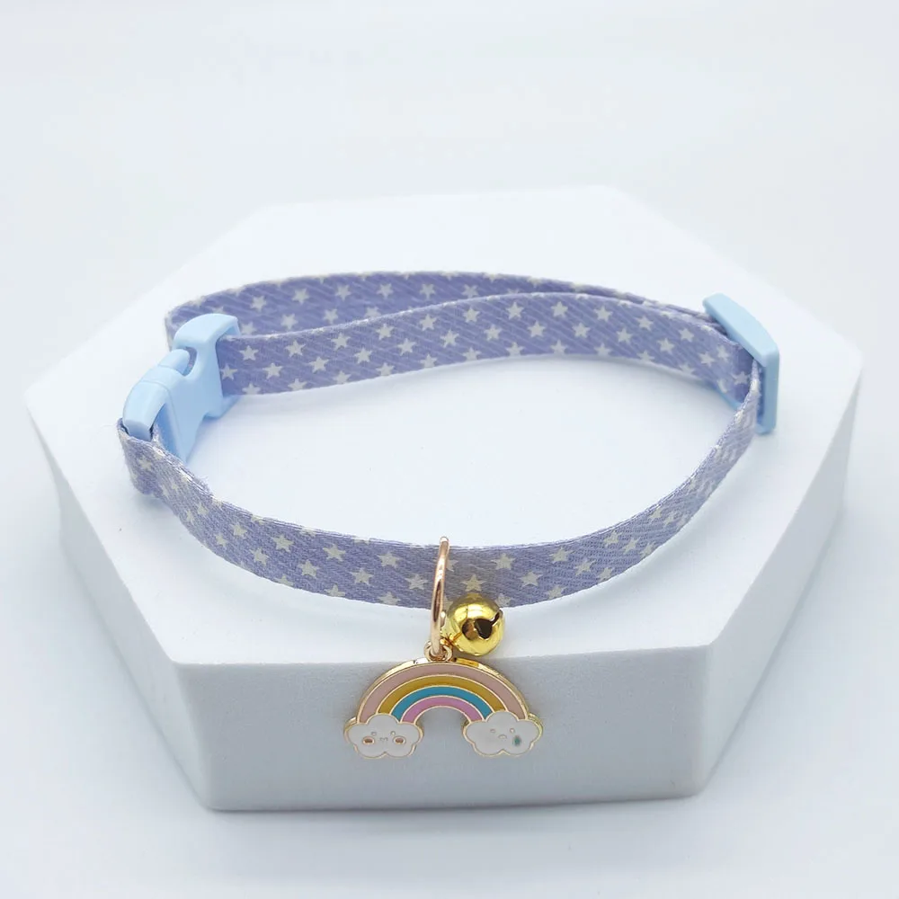 New Adjustable Pet Collar With Bell Small Dog Necklace With Cute Pendant Cat Grooming Neck Accessories Puppy Supplies