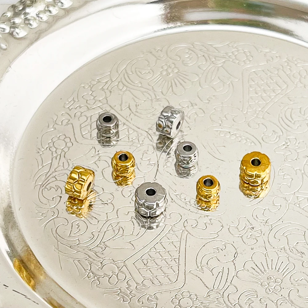 Hartelijk ontwerp 100 stuks sieraden accessoires/roestvrij stalen spacers kraal/wielvorm/handgemaakt/DIY kralen voor ketting # 195505