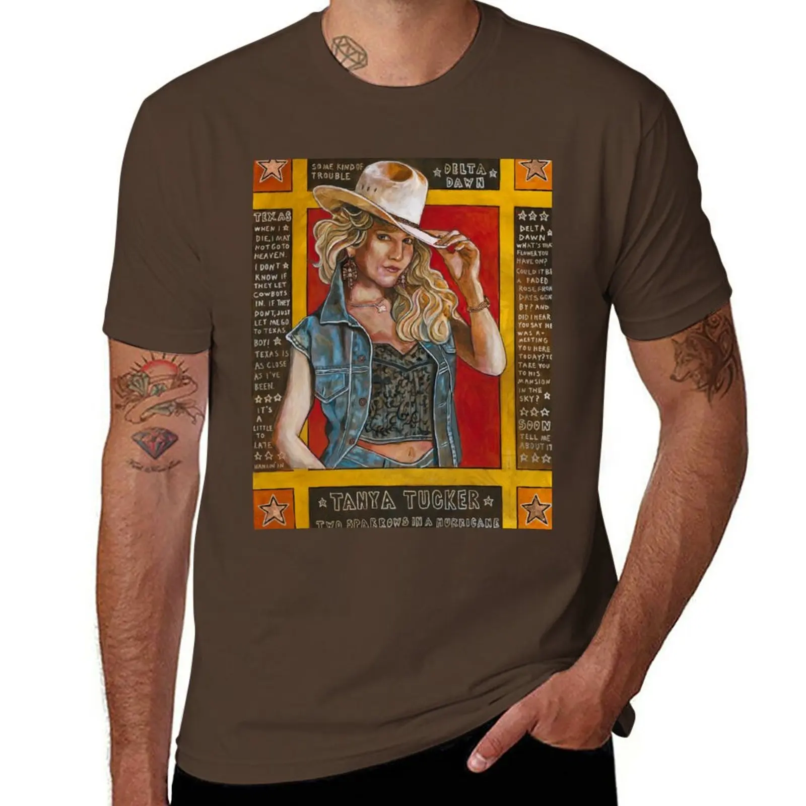 New Tanya Tucker T-Shirt man clothes kawaii clothes men graphic t shirts