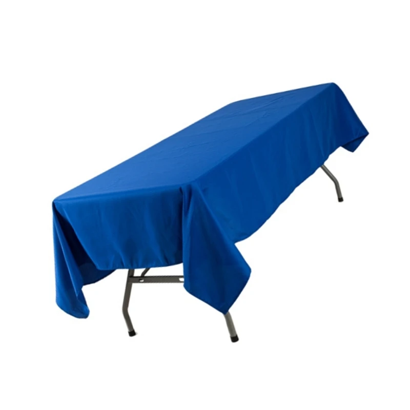 WrinkleFree Polyester Tablecloth In Blue Elegant Rectangular Design Table Cover For Camping Weddings And Home Decors