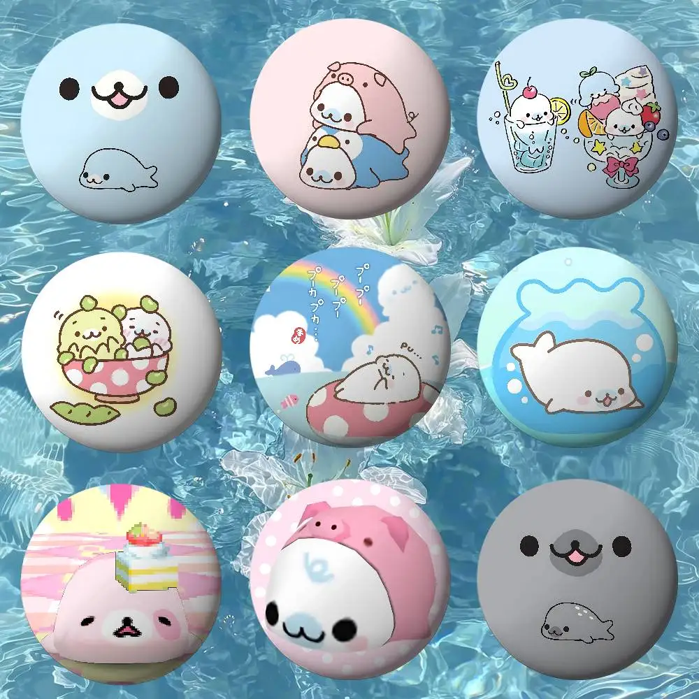 Kawaii M-Mamegoma Anstecknadeln für Freunde, Rucksäcke, Kleidung, Sammleraccessoires, Schmuckgeschenk