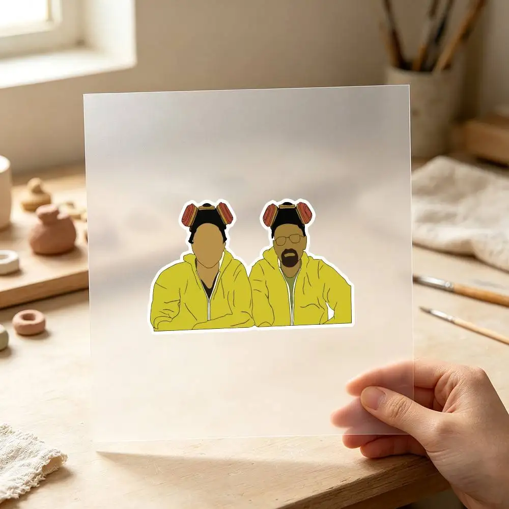 TV Shows Walter And Jesse Minimalist Waterproof Stickers For Decorating Car Windows Motorcycles And Computers.