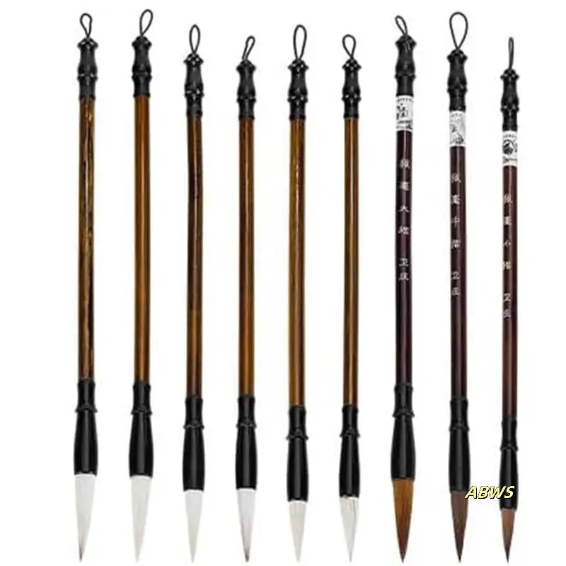 

Watercolor Chinese Calligraphy 15 Brushes Set With Roll-Up Holder Tray & Water Writing Cloth For Artists