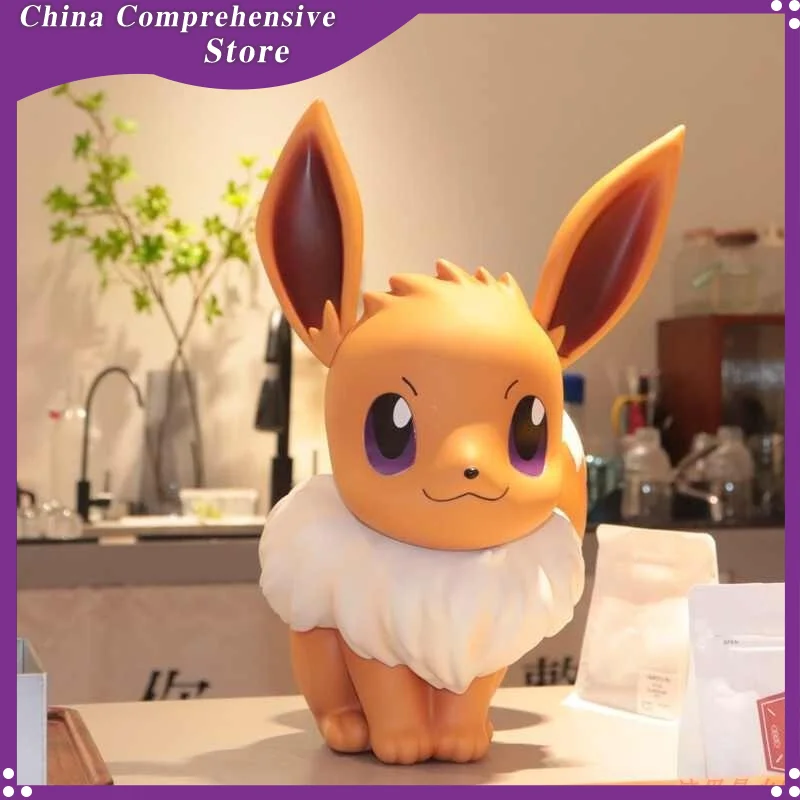 Pokemon 1:1 40cm Large Size Eevee Figure Anime Model Trendy Toy Room Desktop Decoration Collectible Kids Holiday Gifts