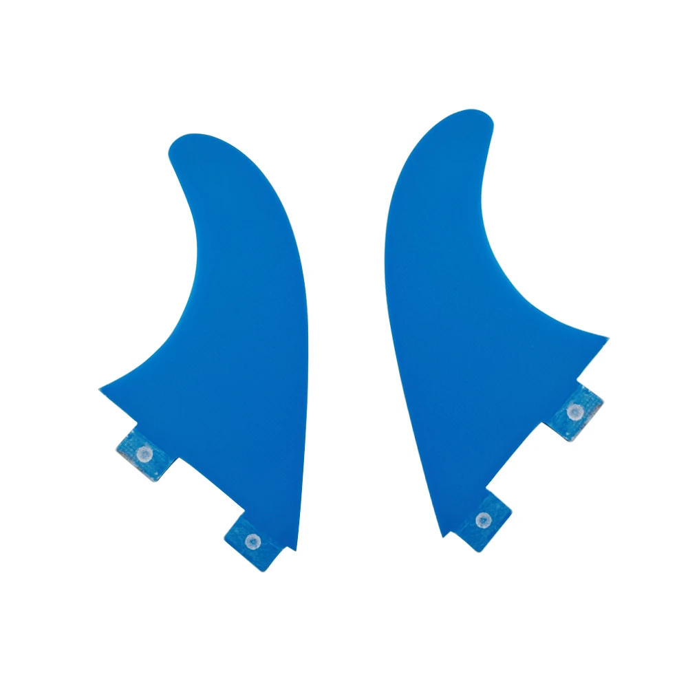 UPSURF FCS Fin New Style Double Tabs Twin fin set G5i fins Double Tabs surfboard fins Blue with White color Fibreglass fin