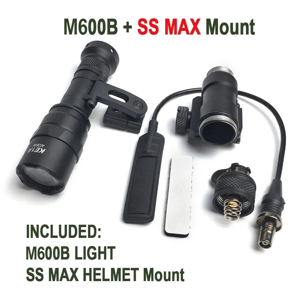 NONE Taktische ss max helm licht halterung mit m300v ir m600v ir m300b m300c m600b taschenlampe sotac ausrüstung 7