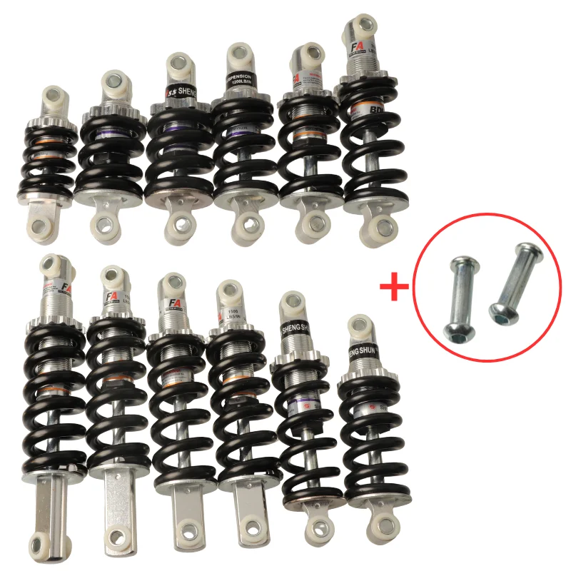 Amortecedor Traseiro 90/100/115/125/150/170/180/190/200/215MM para Super Minimoto 47cc 49CC, ATV, Dirt Pit Bike, Scooter, Mini Pocket Bike