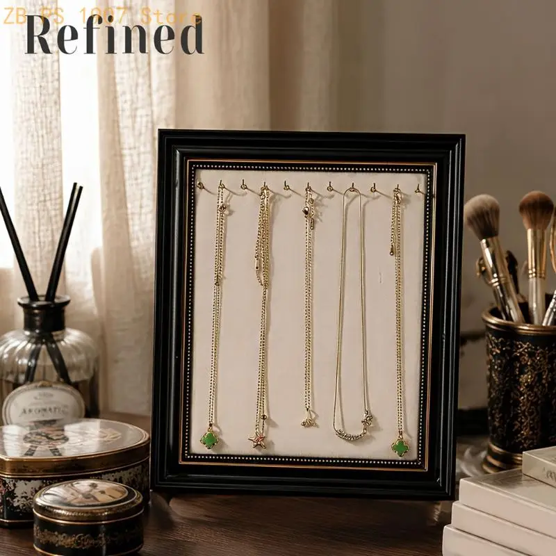 Picture Frame Necklace Display for Organized Tabletop Presentation 55KA