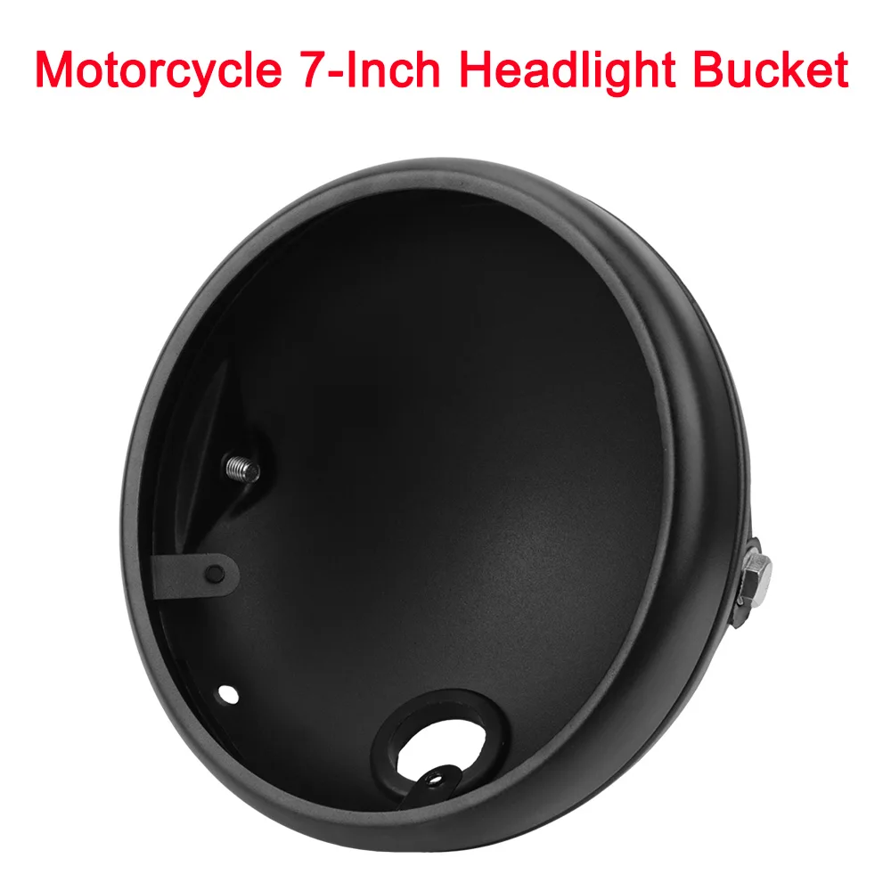 

Motorcycle Headlight 7-Inch Retro Bracket LED Headlight Shell Modified Headlight Base Round Headlight Housing Mount Cover