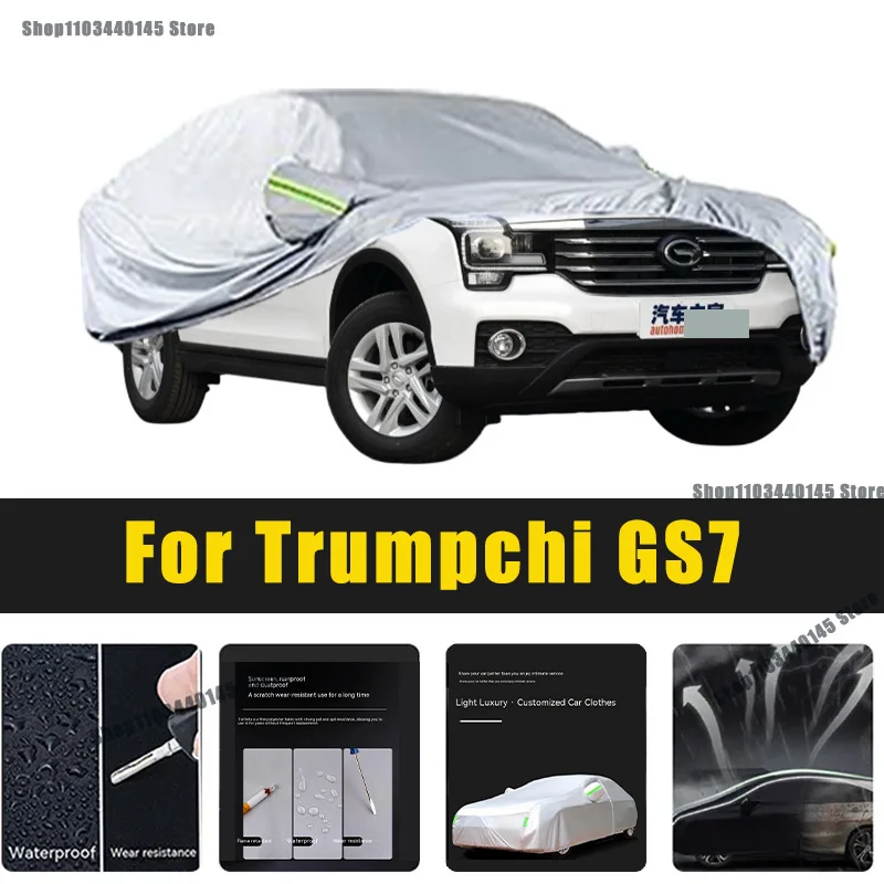 

Full Car Covers Outdoor Sun UV Protection Dust Rain Snow Oxford cover Protective For Trumpchi GS7 Accessories car umbrella