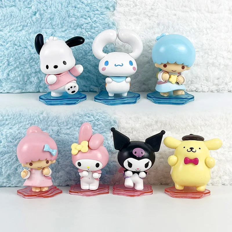 

#38 Backpacker SANRIO Figurines Kuromi Mystery Box My Melody Figure Toy Kawaii Anime Accessory Cartoon Room Decoration Accessory