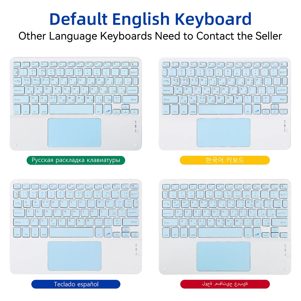 Combo Sem Fio Teclado e Mouse Touchpad, Ultra Fino, Portátil, Mini, Bluetooth, Laptop, PC, iPad, Samsung, Xiaomi, Huawei