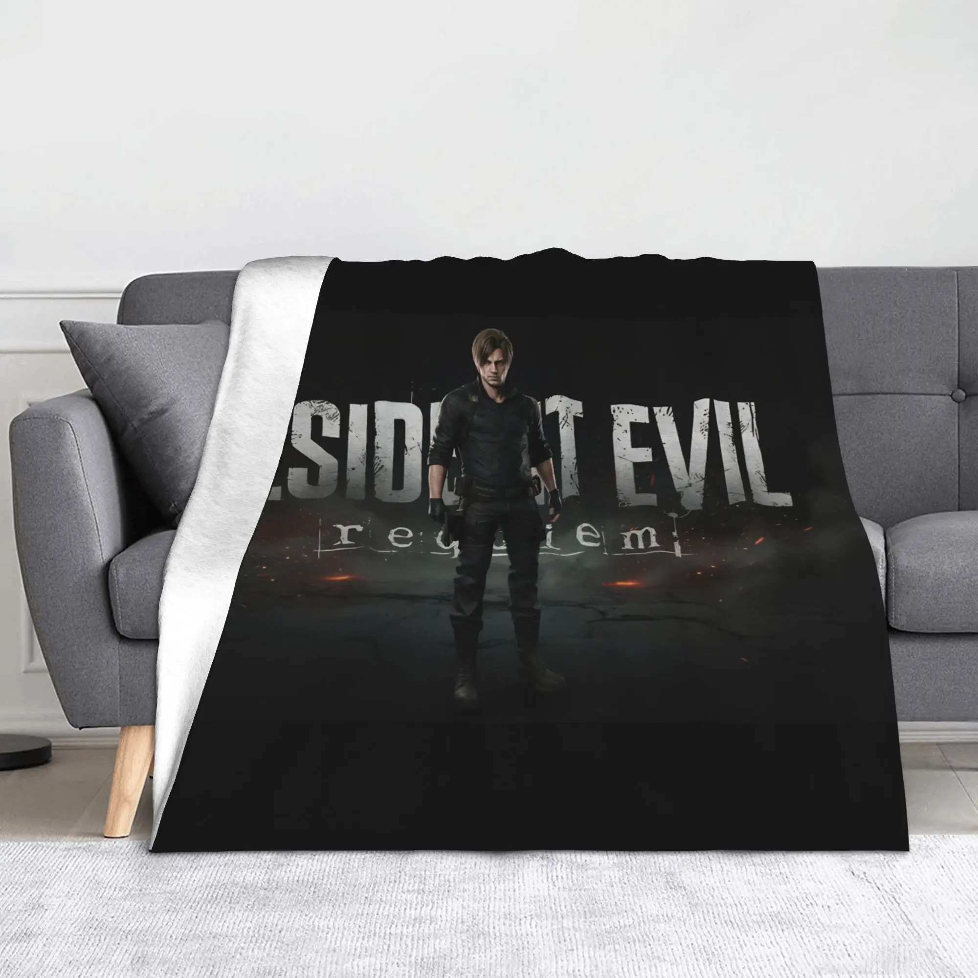 Super Soft Residents Evils 9 Requiem Game Throw Blanket Premium Fleece Flannel Bed Blanket Warm Plush Blankets All Season Use