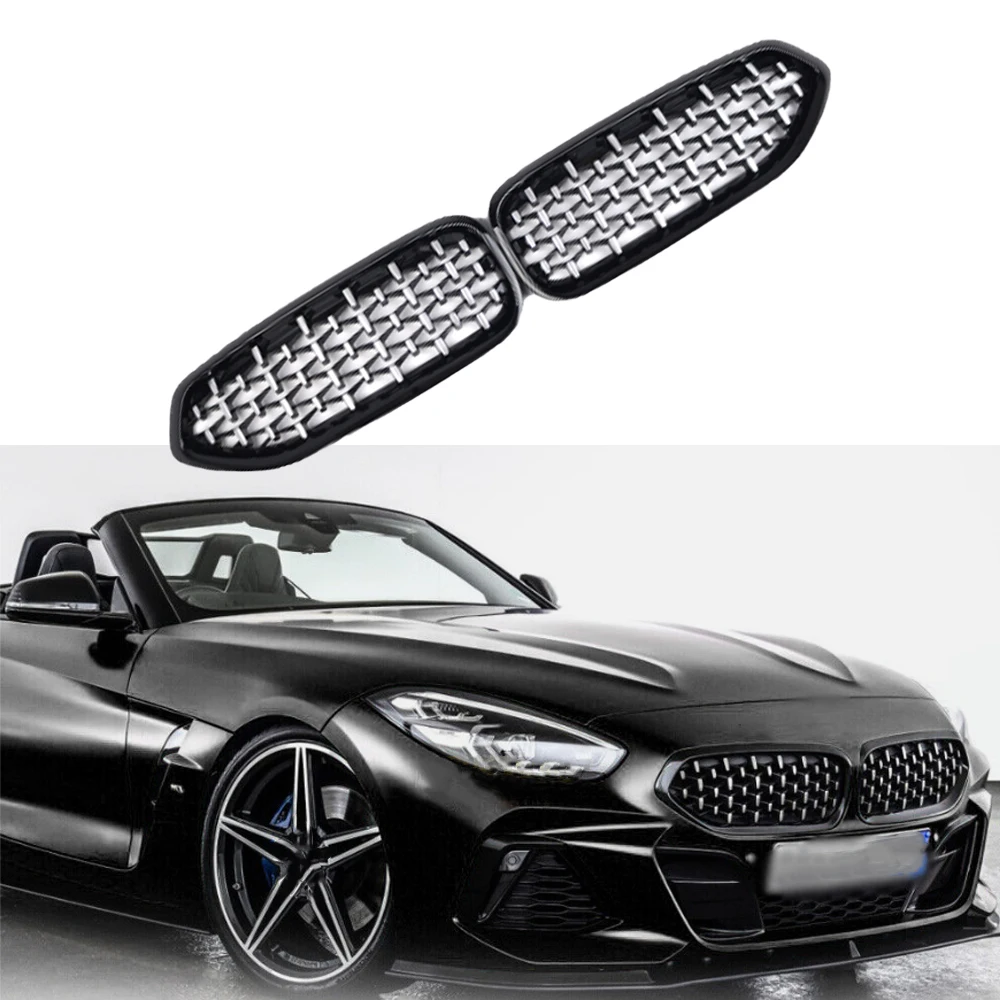 Front Bumper Hood Kidney Grill Racing Grilles Replacement For BMW Z4 G29 2019 2020 2021 2022 Double Line/Diamond Meteor Style