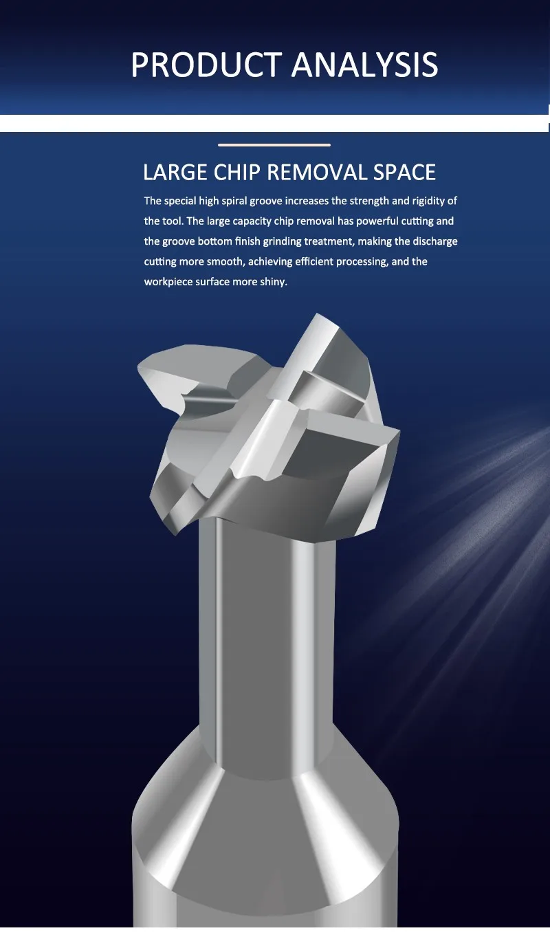 SHAZAM Tungsten 8,0 mm 10,0 mm Stahl-Fräser 4-Kantiger T-Typ-Schlitzfräser für Aluminiumbeschichtung Hartmetall-Fräser – Detail 1