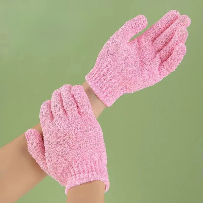 1pcs Exfoliate Scrub Scrub Back Bath Gloves Strong Coarse Sand Five-finger Back Rubbing Gloves Hotel Bathroom Bath Gloves