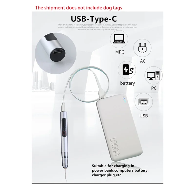 ปากกา pengukir listrik USB ชาร์จได้เครื่องเจียรเล็บไร้สายเครื่องมือแกะสลักสำหรับเครื่องประดับไม้โลหะ