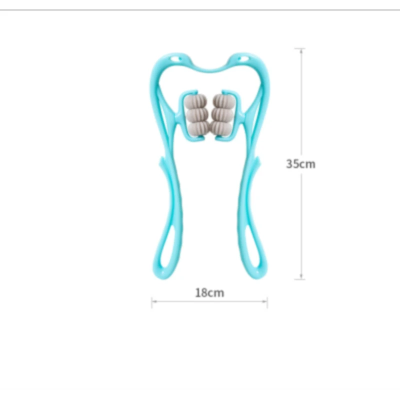 Masajeador de cuello de terapia de punto de presión, herramienta de masaje Manual multifuncional, rodillo de alivio, 6 ruedas