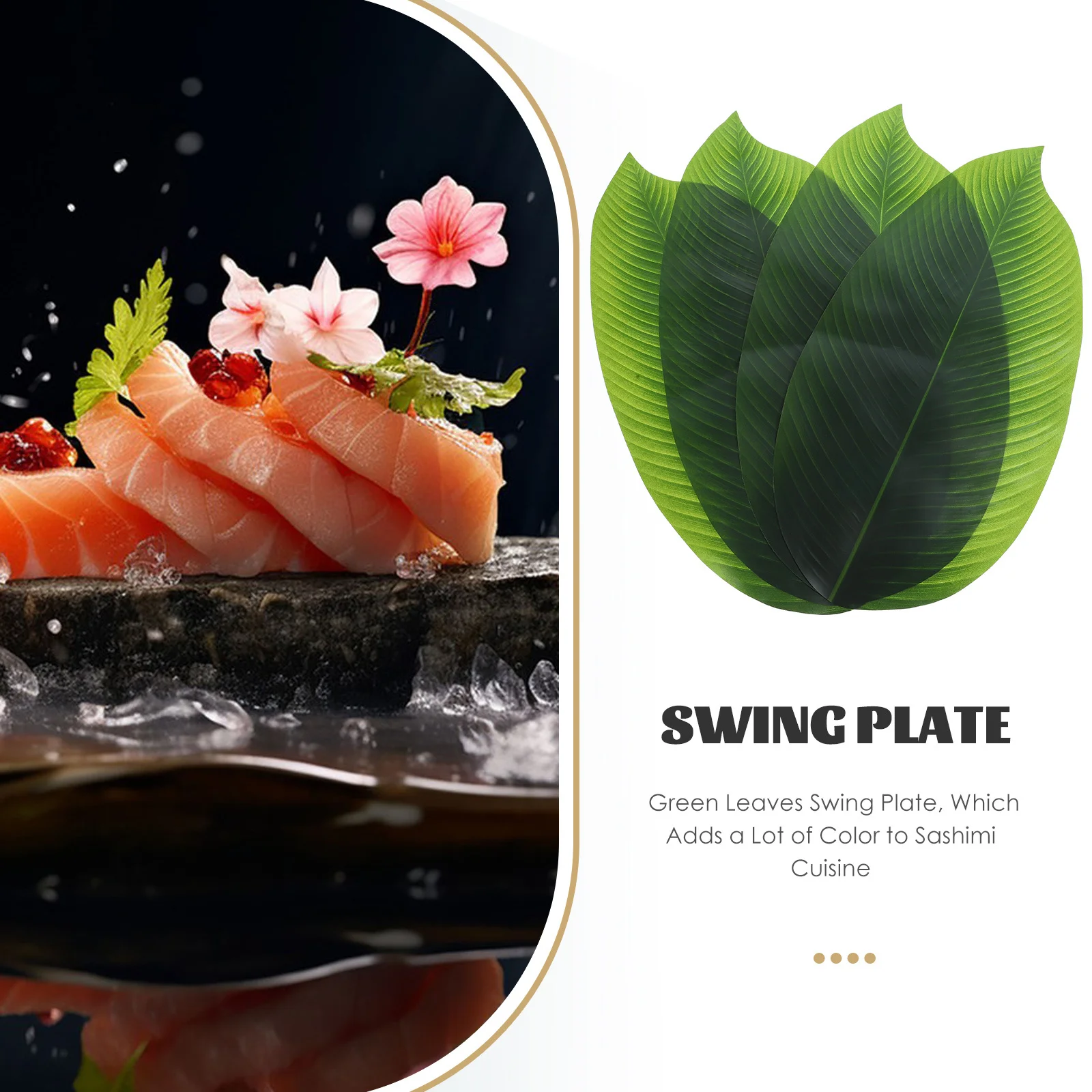 

4Pcs Faux Leaves Decorative Leaf Placemat Natural Look Table Food Mat for Restaurant Home Family Gathering Events