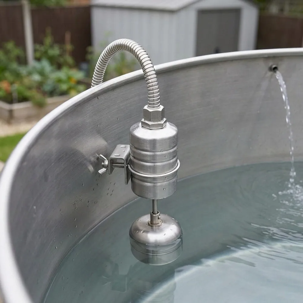 For Livestock Troughs Automatic Water Level Controller 304 Stainless Steel Construction Water Overflow For Livestock