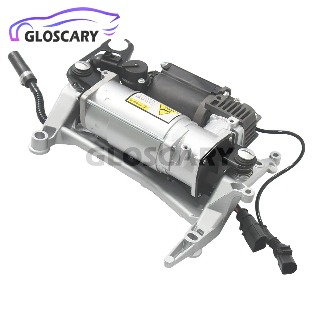 Air Suspension Compressor Pump With Bracket + Air Pipe For Audi Q7 4L VW Touareg 7L Porsche Cayenne 9PA 7L8616006A 7L8616006C