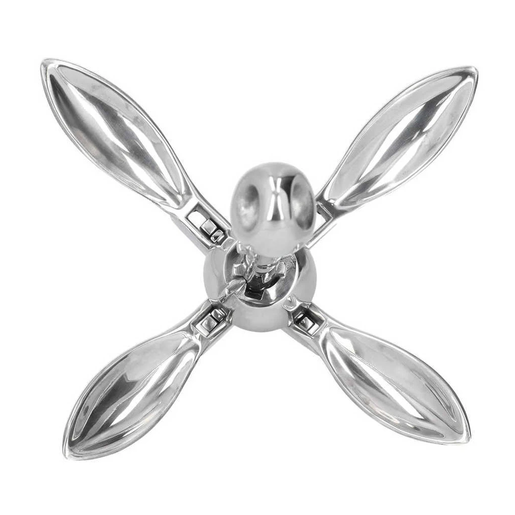 Folding Grapnel 1 5kg Stainless Steel Solid Anchor Docking Umbrella-Type Grapnels Exquisite Craft Kayak Watercraft
