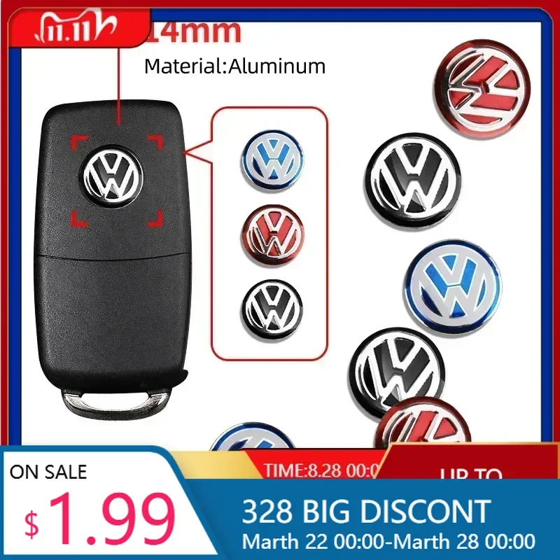 

Декоративные накладки для VW GTI GOLF 2026: Горячая новинка! Алюминиевая эмблема-наклейка 14 мм для автомобильного ключа VW VOLKSWAGEN.