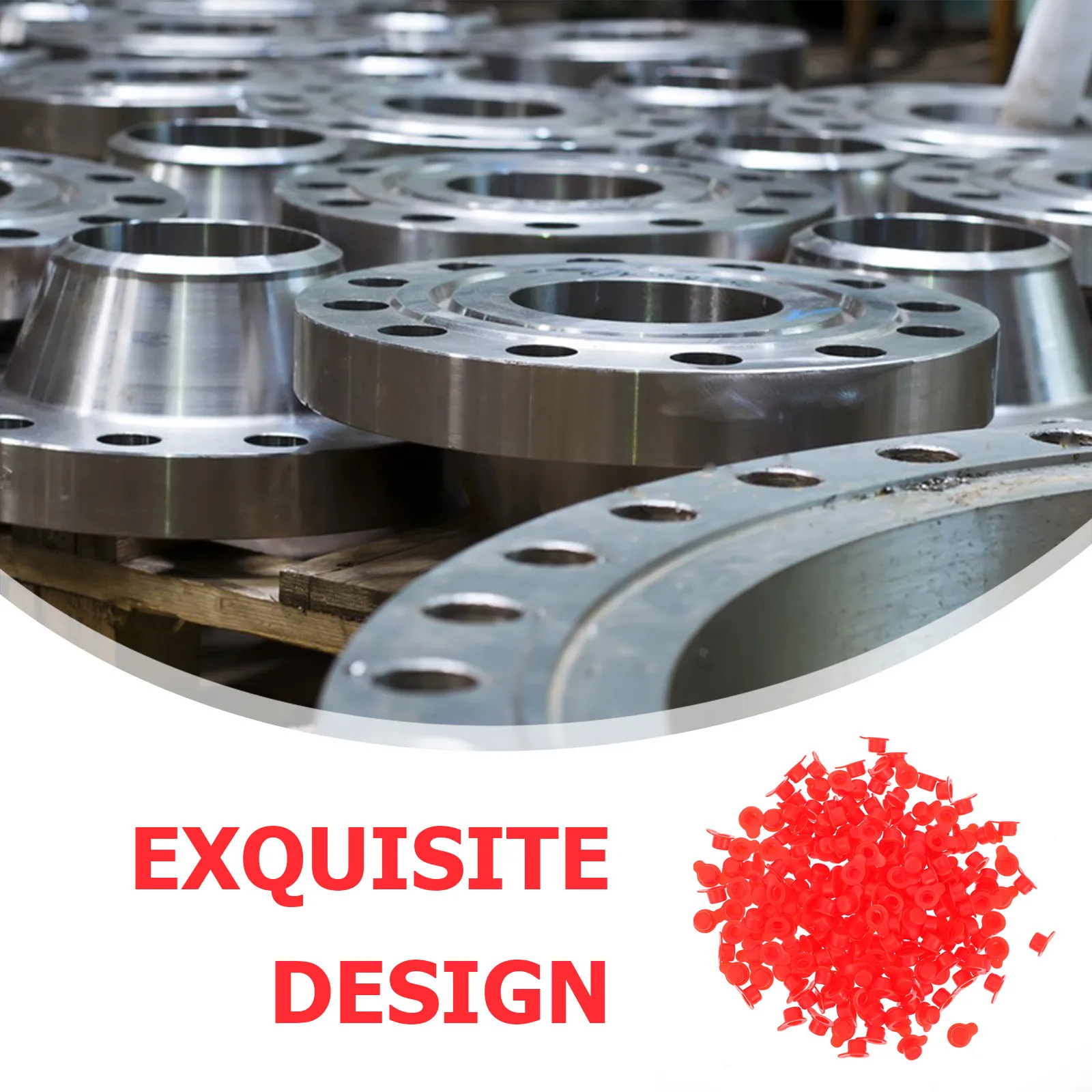 

200pcs Rubber Plugs Silicone Internal Thread Hole Caps Red Dustproof Corrosion Resistant Flame Retardant For Moisture Protection