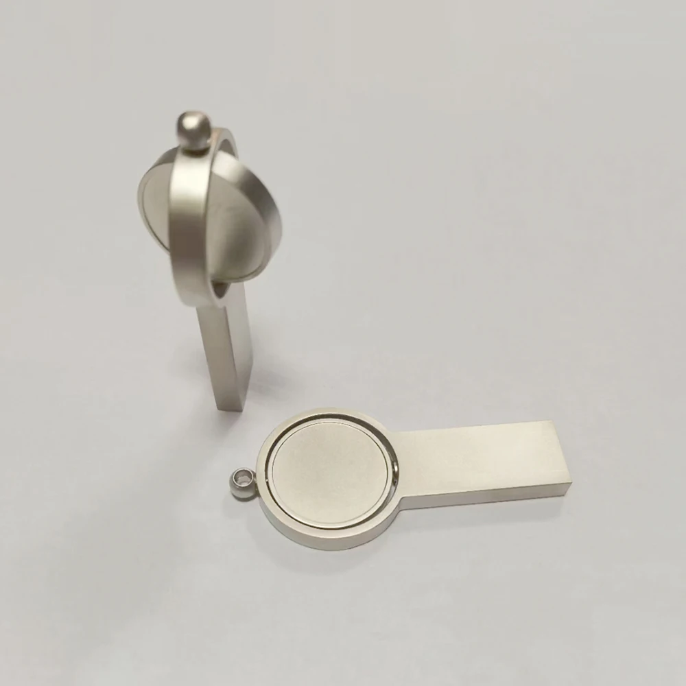 10 Pieces No Logo Printing Zinc alloy Turntable USB Case USB Shell they suitable load for UDP flash It is no memory chip