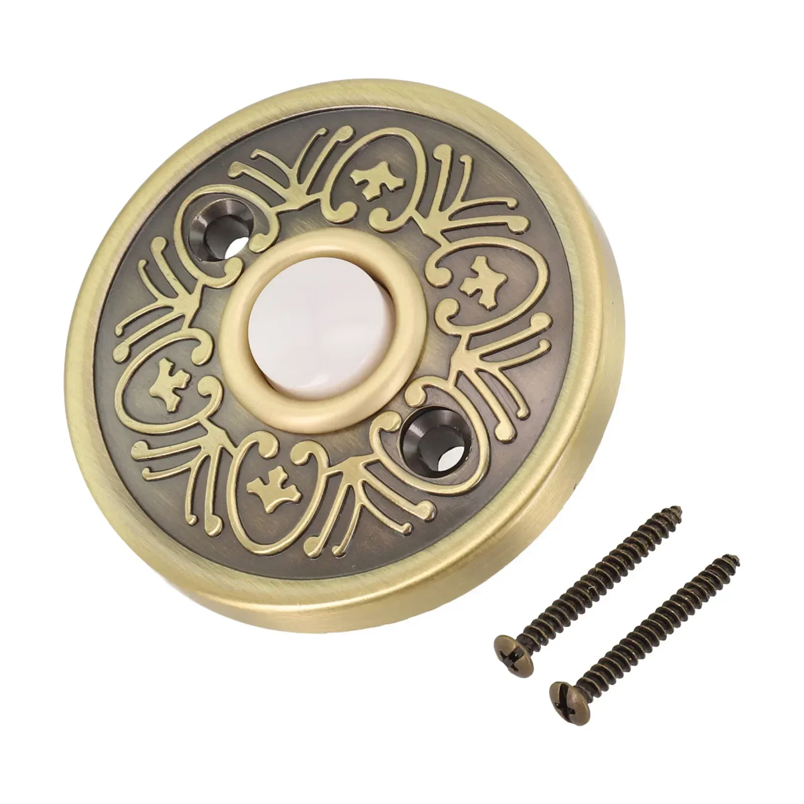 

Lighted Doorbell Button Wired Door Bell Push Buttons LED Door Chime Round Wall Mounted Doorbell Switch With Screws Metal
