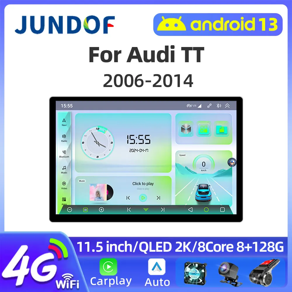 

11.5" inch 2000*1200P for Audi TT MK2 8J 2006 2007 - 2014 Android Car Video Player Stereo GPS Navigation Carplay Autoradio 2 Din