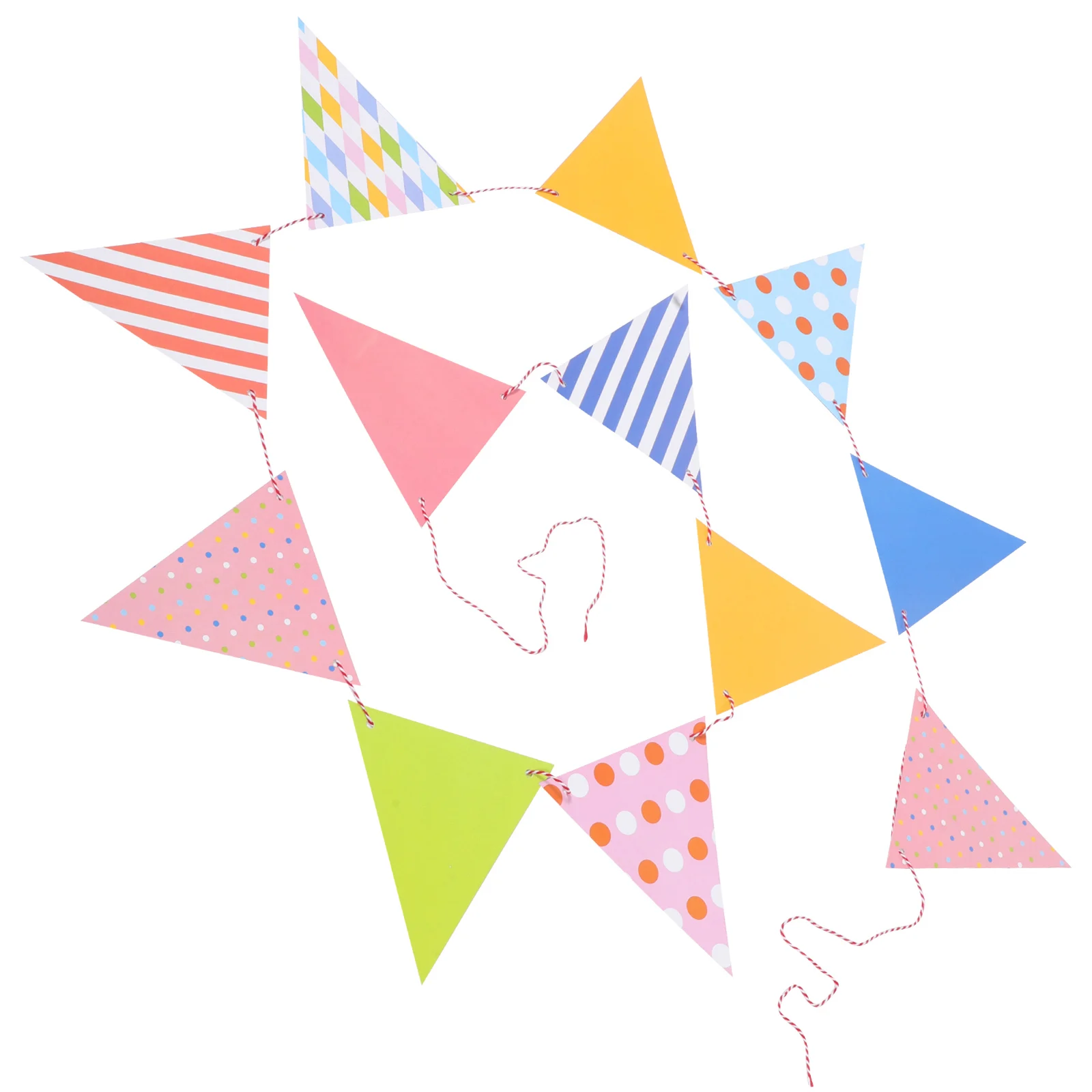 

Paper Flag Banner Hanging Triangle Garland Birthday Party Decoration Classroom Wedding Pennant Flags Colorful Safe