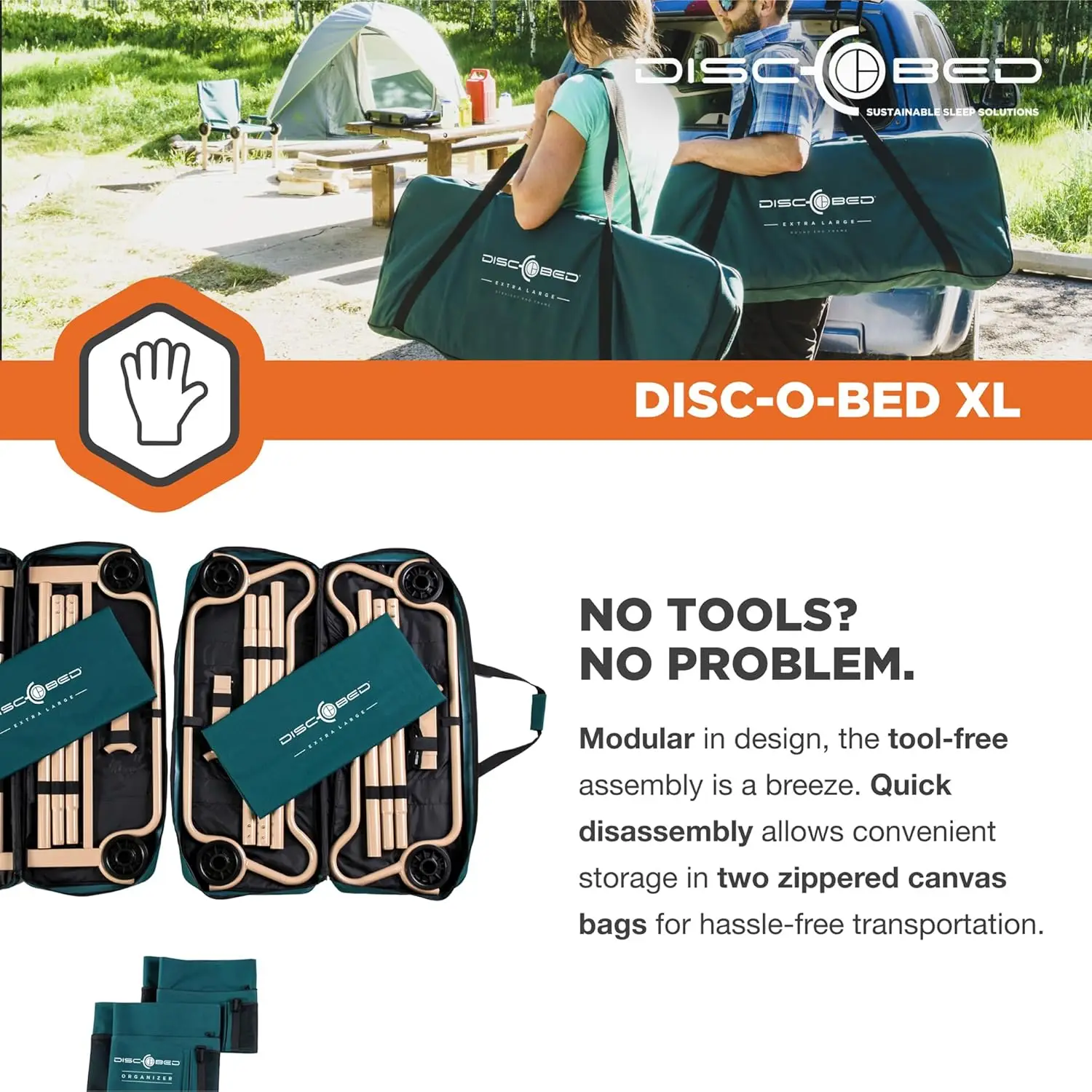 Disc-O-lit extra large, avec 2 organisateurs latéraux, vert