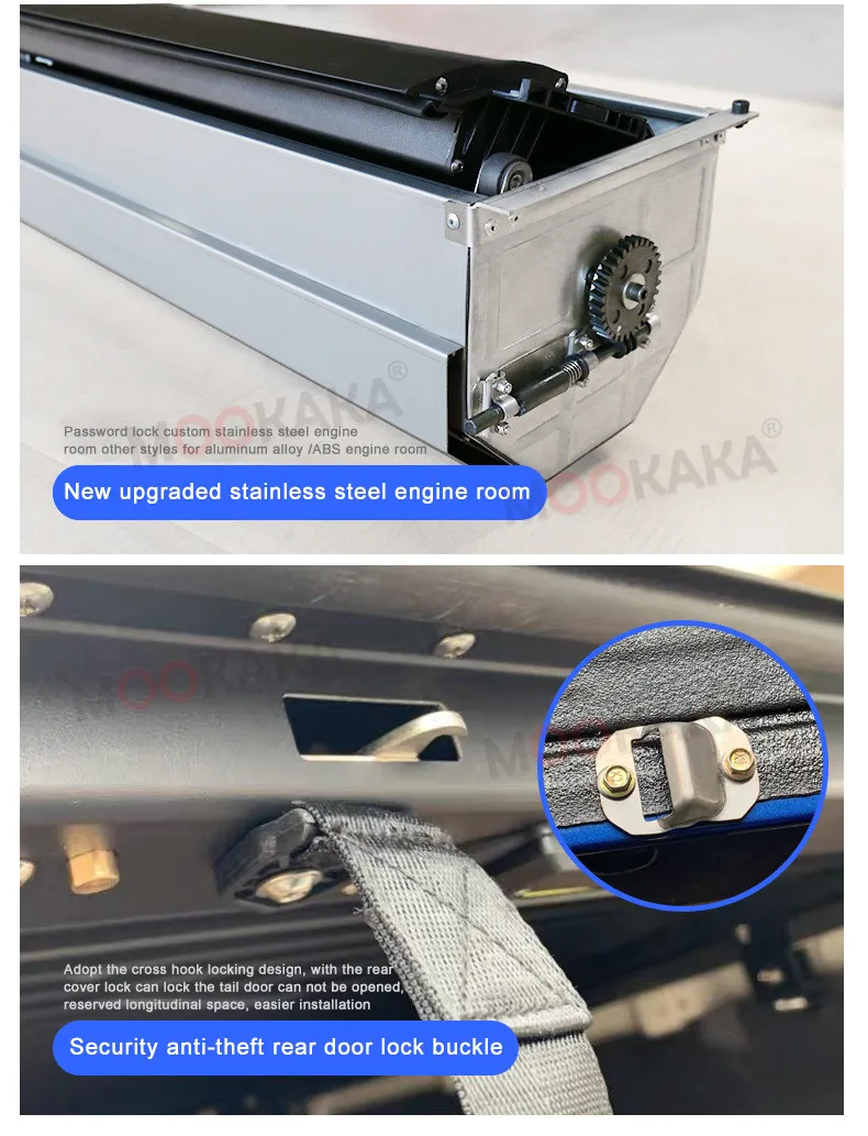 

Pickup modification parts Car Trunk Lids For Toyota Tacoma Pickup Bed Tonneau Cover Retractable Roller Shutter Tail Box Cover