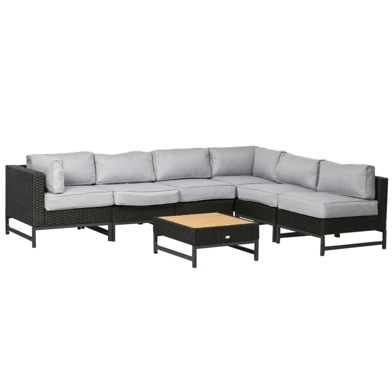7 Piece Outdoor Patio Furniture Set with 4.75