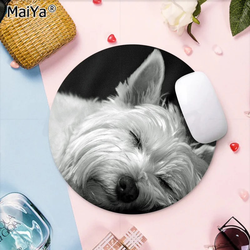 MaiYa New Design Westie West Highland Terrier Dog Rubber PC Computer Gaming mousepad gaming Mousepad Rug For PC Laptop Notebook