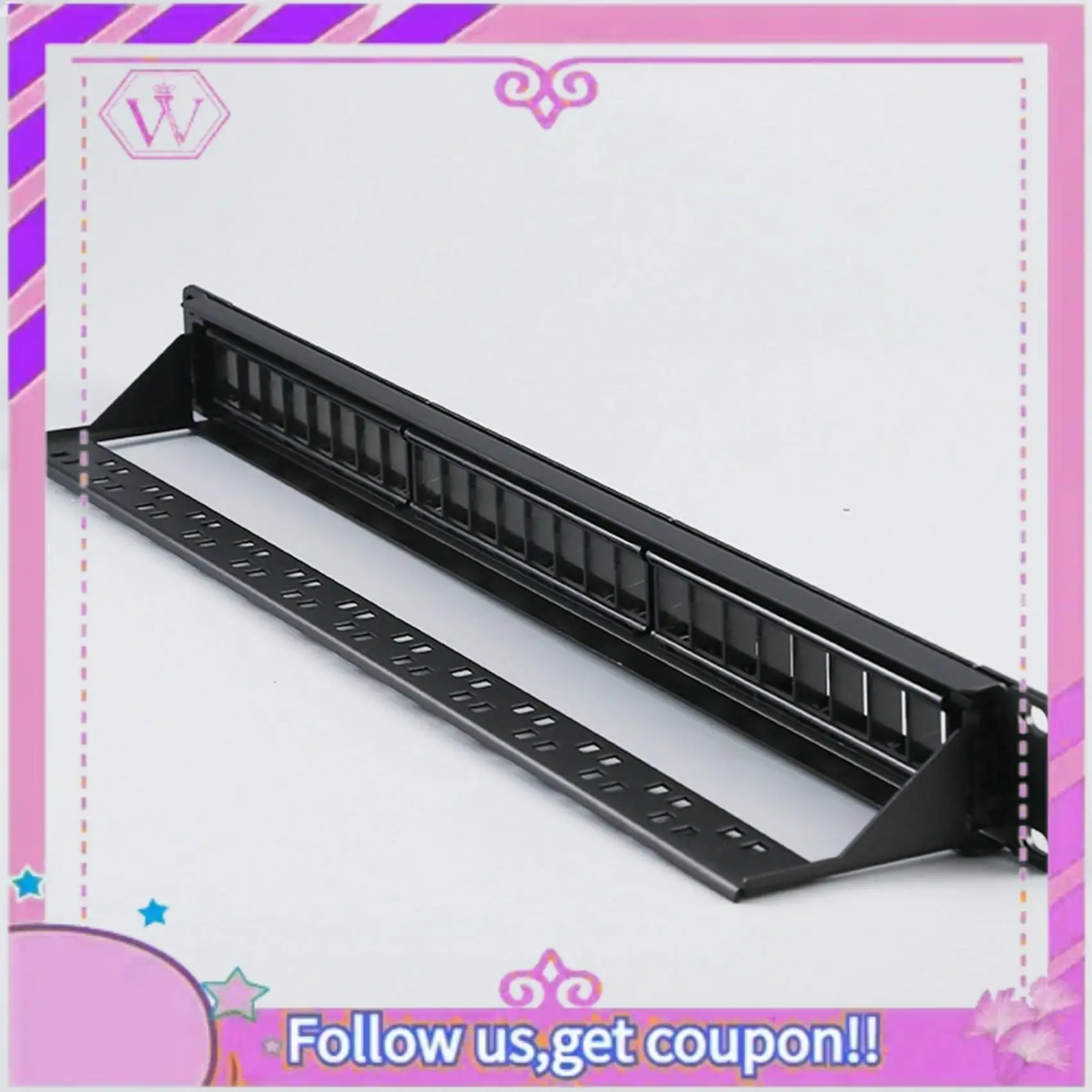 19 بوصة 1U خزانة الرف من خلال 24-Port CAT6 لوحة التوصيلات RJ45 شبكة مهائي كابلات كيستون جاك وحدات لوحة التوصيلات