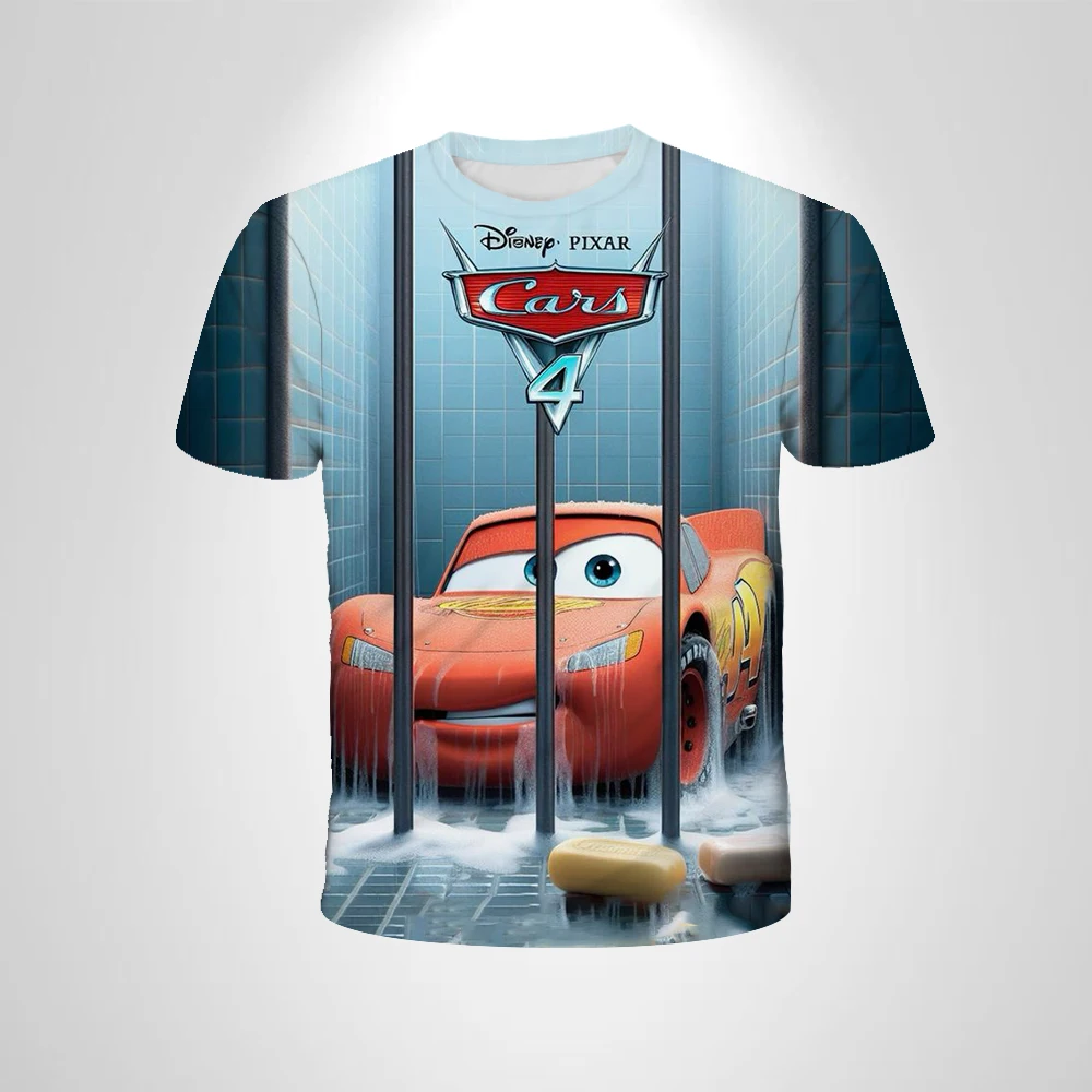 

Футболка для косплея для мальчиков, аниме Disney 95, молния McQueen Cars Galaxy, забавная футболка с 3D принтом, мужская одежда с круглым вырезом и короткими рукавами