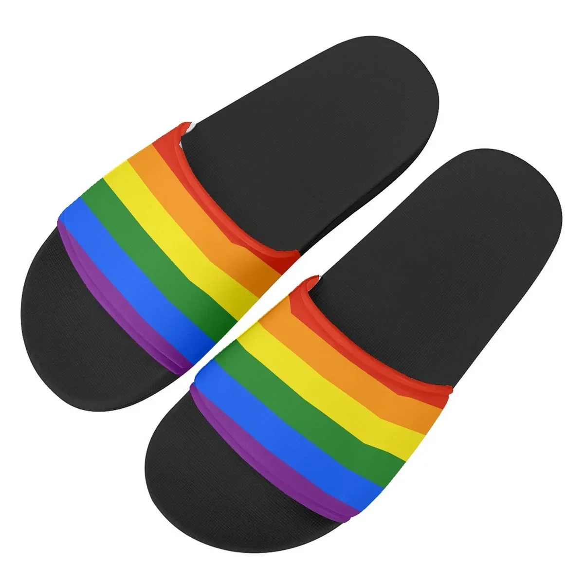 Zapatillas de interior con bandera de arcoíris de Orgullo Lgbt, Zapatos planos de EVA suaves antideslizantes, zapatillas de baño casuales para el hogar, Zapatos de verano para Mujer, nuevo