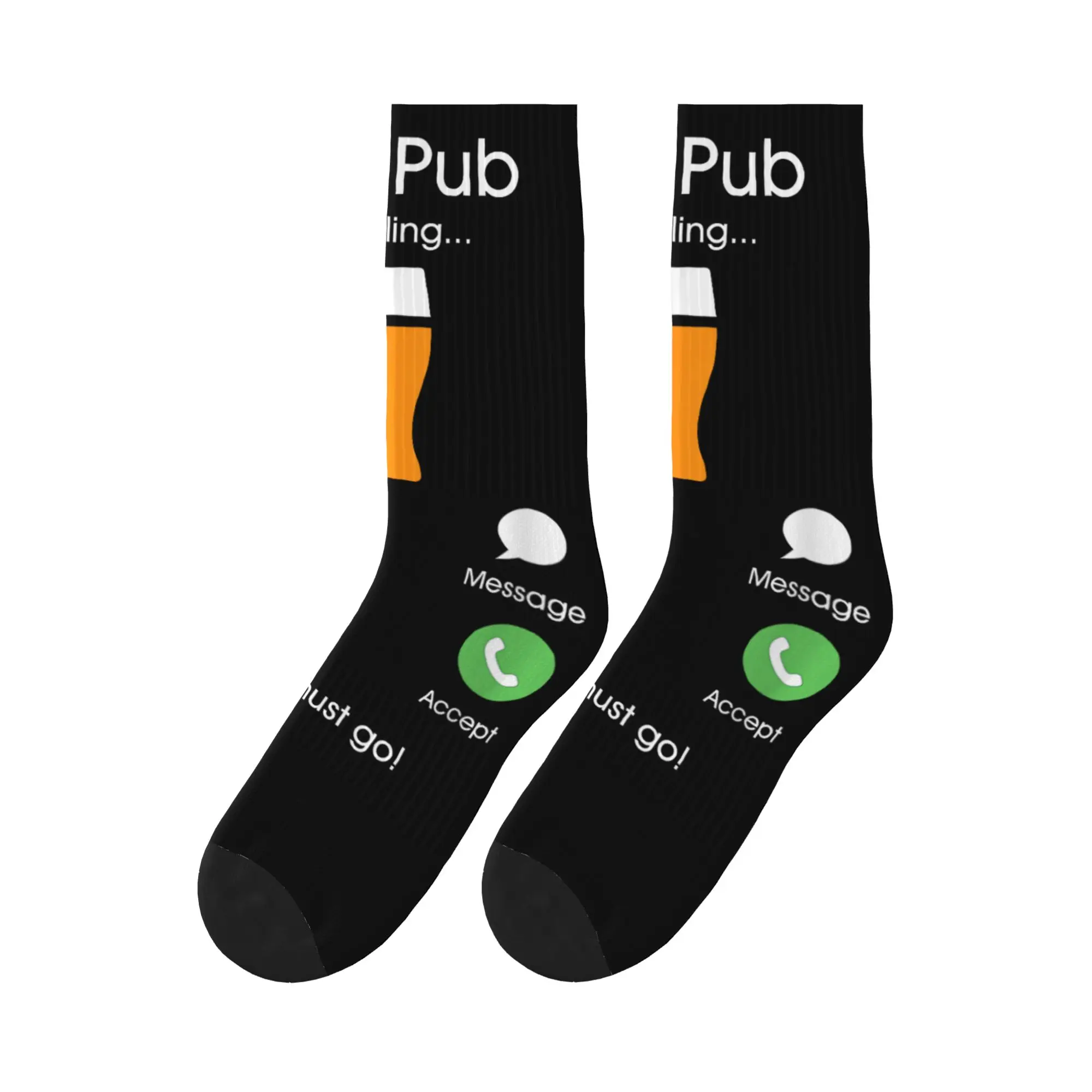 

Adults Men Socks The Pub Is Calling Novelty Ideal T Shirt BYRDR Stockings Spring Funny Quality Socks Cycling Anti Slip Socks