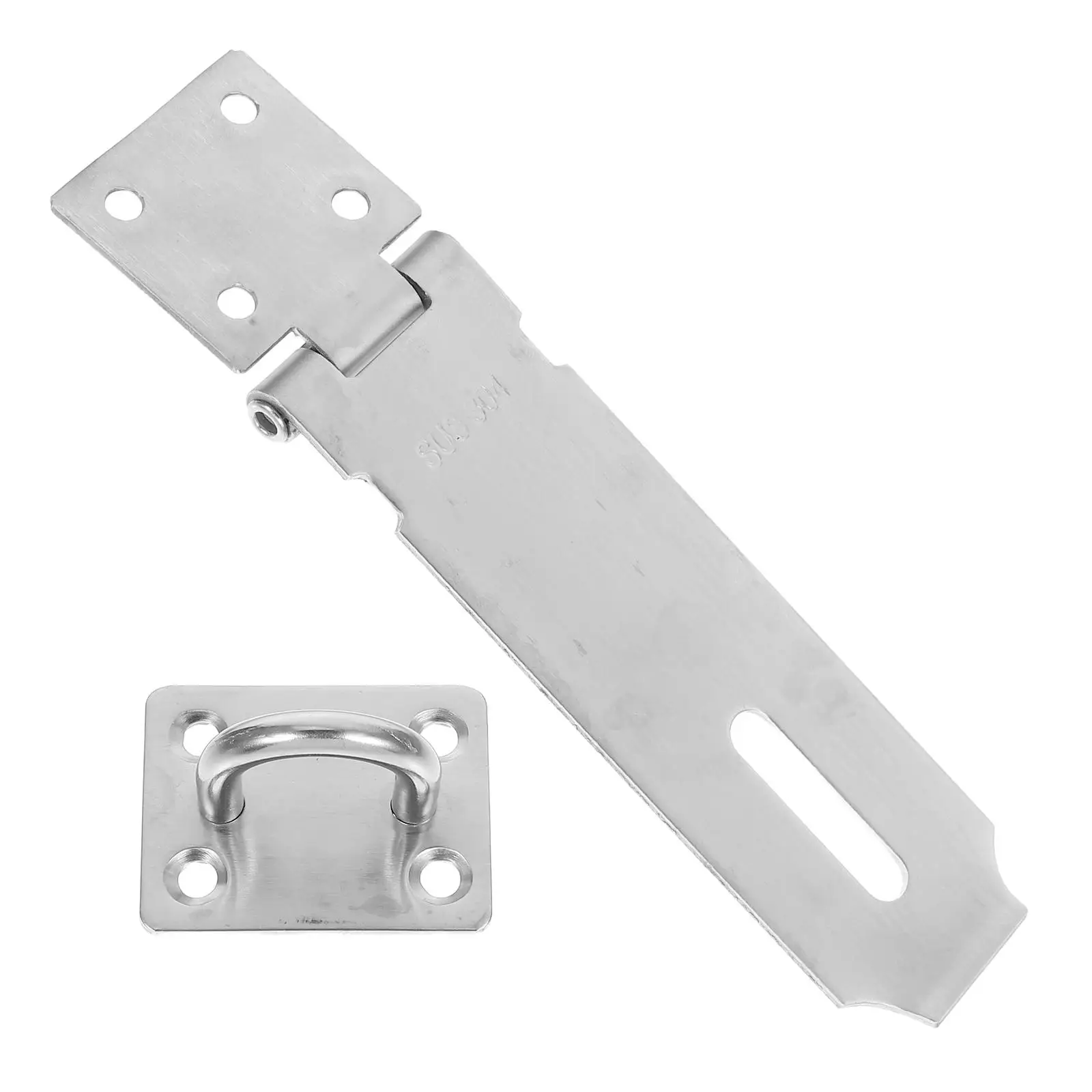 

304 Stainless Steel Door Lock Hasp Latch Screw Fix Easy Install Safety Gate Locks Home Office Drawer Cupboard Hardware Solution