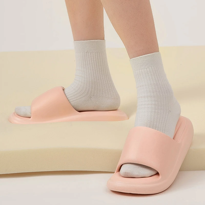 

Soft Cloud EVA Thick Bottom Indoor Slippers Women Summer 2026 Sweet Candy Color Home Slippers Lightweight House Slides for Women