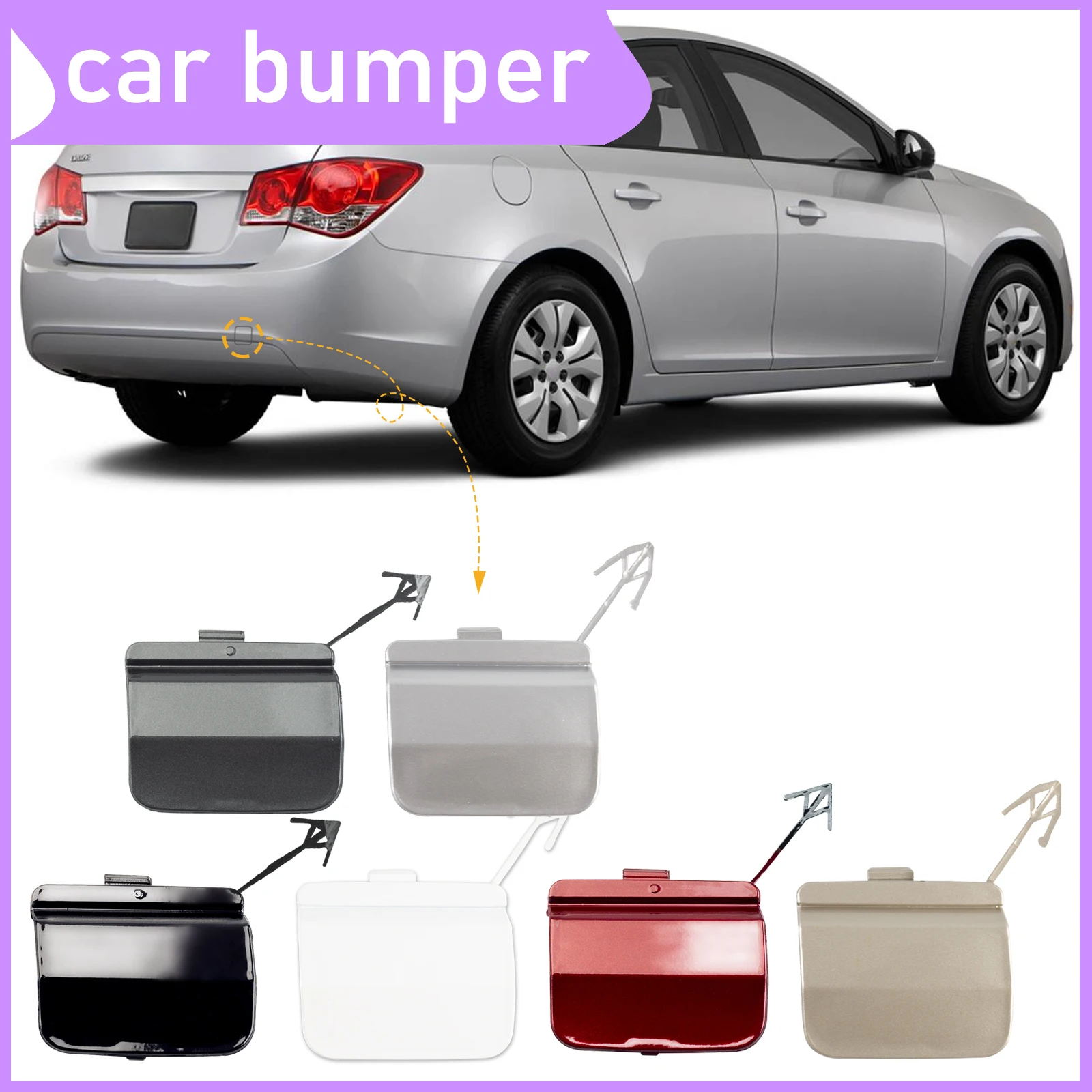 

Rear Bumper Tow Hook Cap Towing Eye Cover For Chevrolet Cruze 2009-2014 Car Accessories