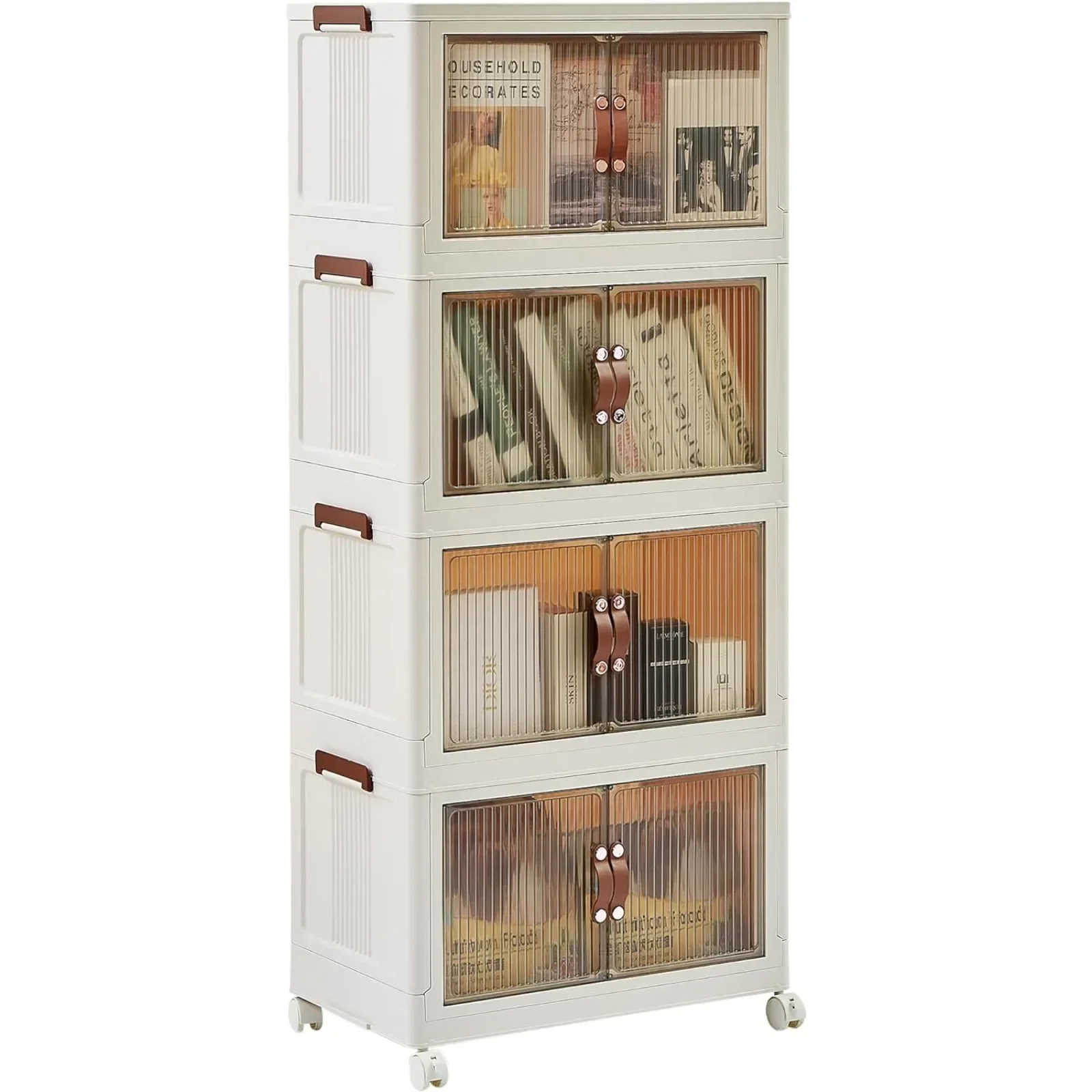 

Для штабелируемых ящиков для хранения Gal с крышкой, 4-паковое пластиковое складное шкаф для хранения, складной органайзер для коробок