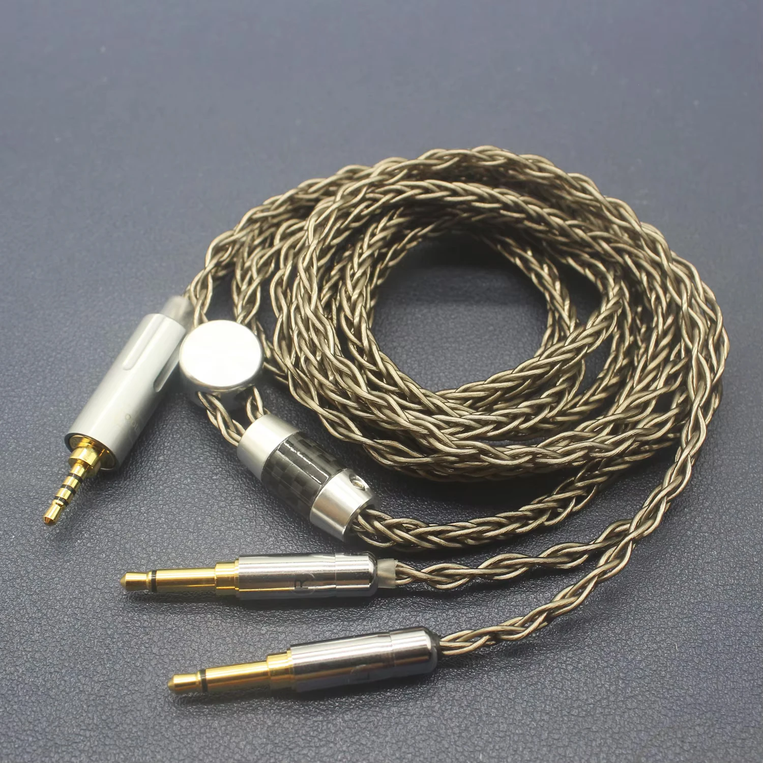 كابل سماعة الرأس المتوازن Youkamoo 2.5 مم متوافق مع Denon AH-D600، AH-D7200، AH-D7100، كابل استبدال Elear البؤري