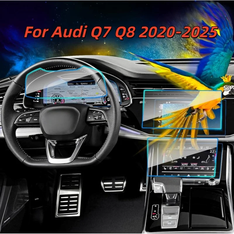Film de protection d'écran tactile en verre trempé de 10,1 pouces pour navigation, pour Audi Q7 Q8 2020-2025, accessoires de tableau de bord de voiture