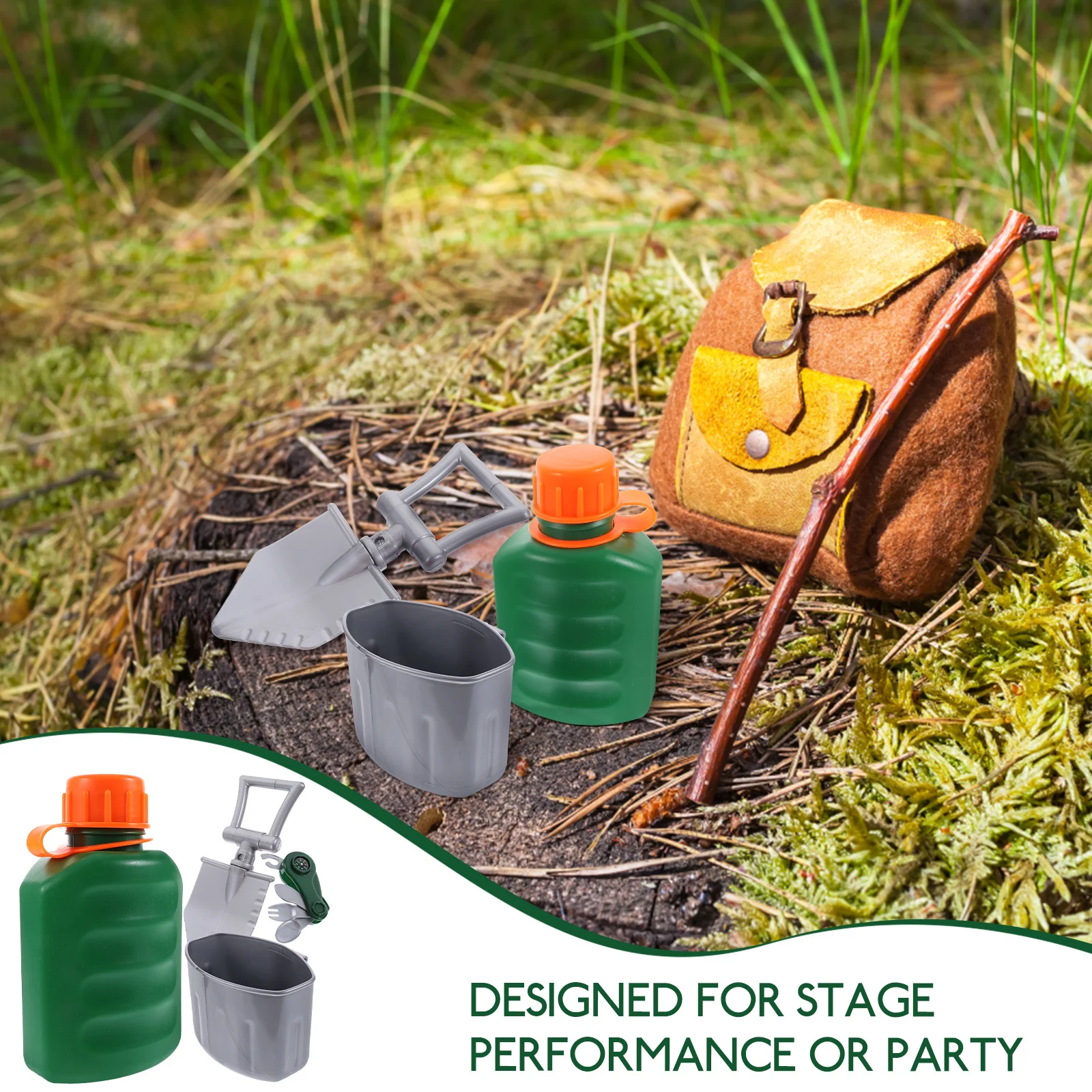 1 conjunto de ferramentas para exploradores, kit de cosplay para crianças, durável, tema da selva, decoração para performance em palco, festa, dramatização