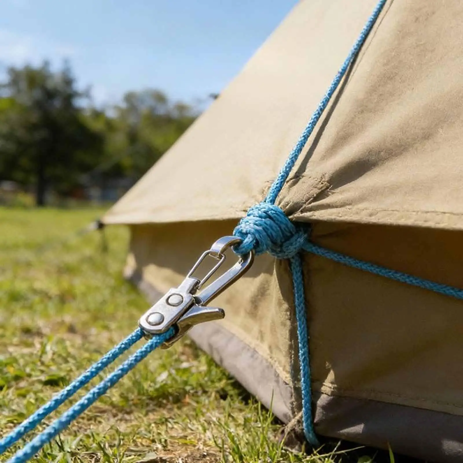 Compact Zinc Alloy Rope Roller Tensioner Adjustable Rope Stretching Tool for Camping Boating Home Storage Use