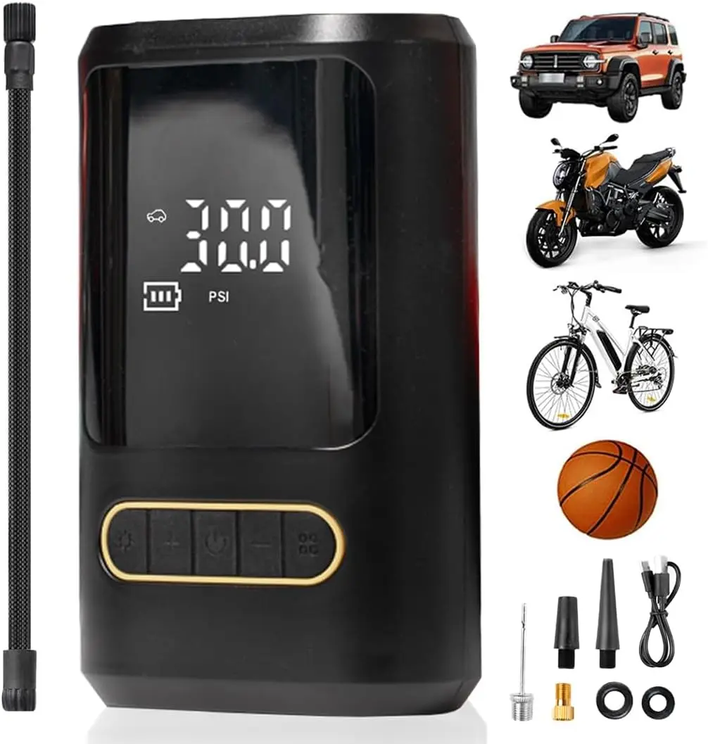 

Portable Bike Air Compressor by Revas – Compact & Powerful Tire Inflator for Bikes and Cars